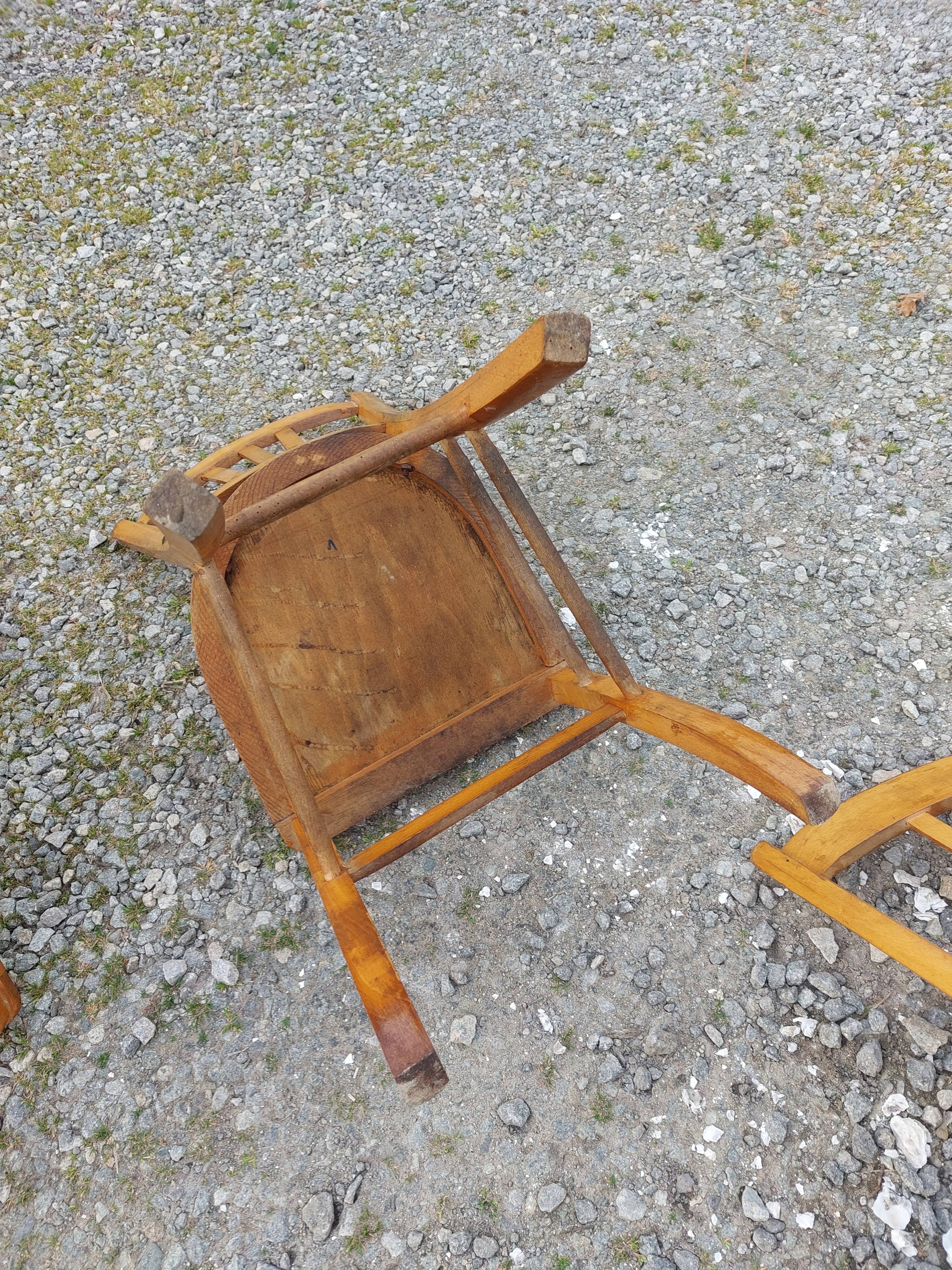 6 wooden bistro chairs, Luterma style