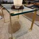 Pair of vintage gilt coffee tables by Friedrich Wilhelm Möller, 1970s