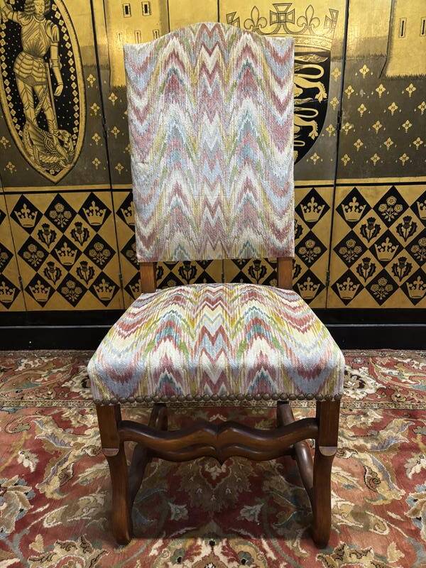Set of 8 Louis XIII style chairs