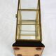 Vintage display case for miniature or jewelry brass and glass