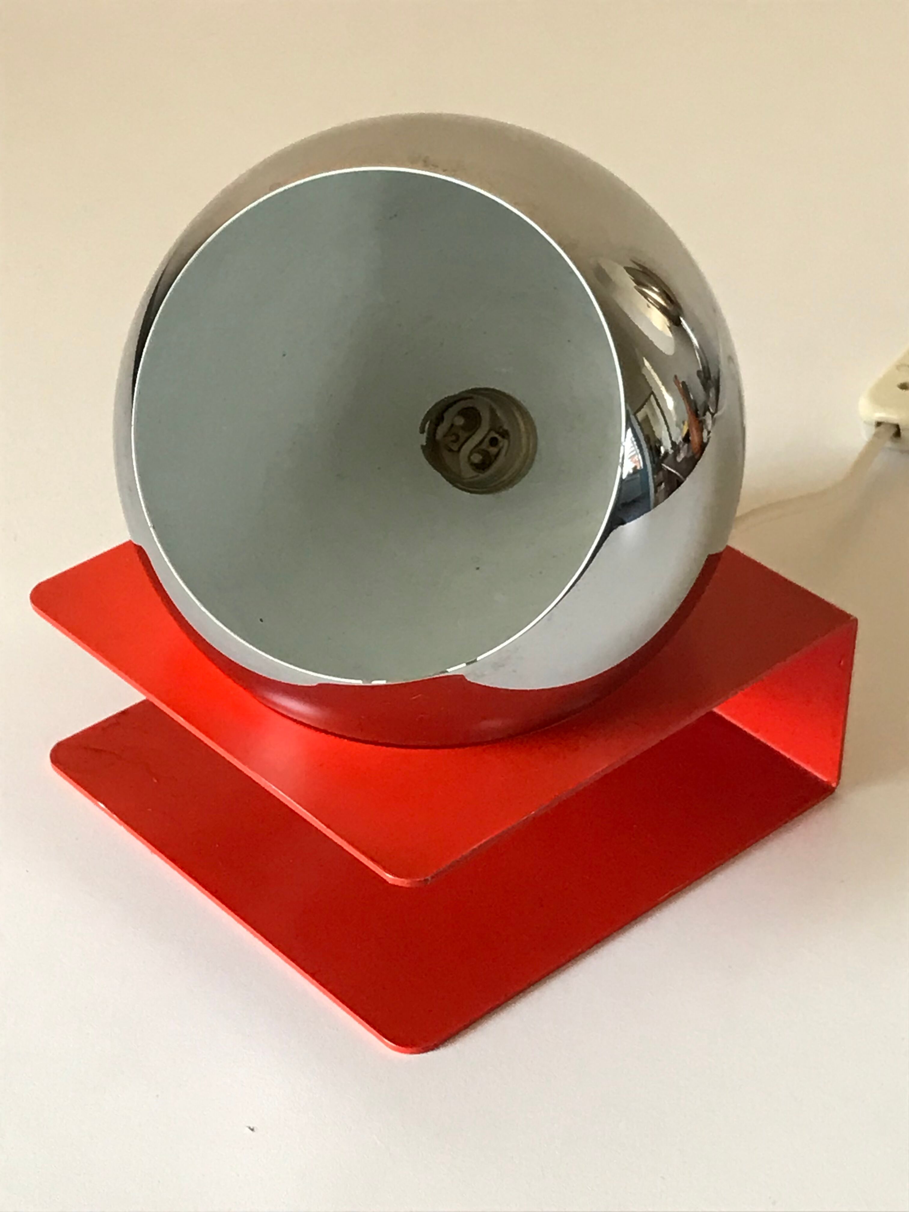 Vintage eye ball lamp design 70s