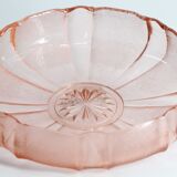 Plat rose en verre