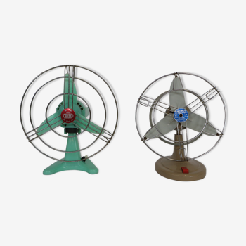 Two vintage fans