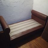 2-seater vintage fawn skai