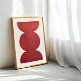 Abstract painting 50x70cm "Romy" red signed Eawy