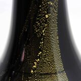 Theresienthal black and gold glass vase 1970