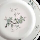 8 flat plates in Limoges porcelain by Salmon & Cie