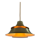 Pendentif en or danois vintage - Lampe au design doré