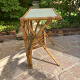 Bout de canapé - table d’appoint en rotin