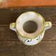 Vintage White Ceramic Vase with Green Landscape Decor from the 1970s
