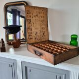 Old printing box with its stamps