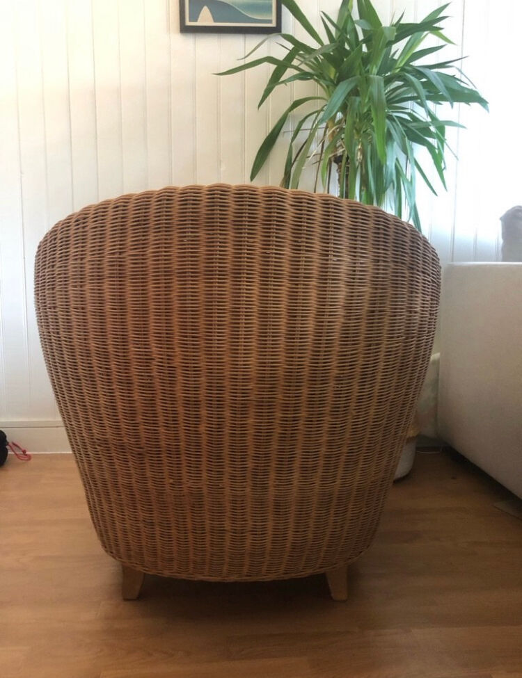 Wide rattan armchair Olivier Shrought
