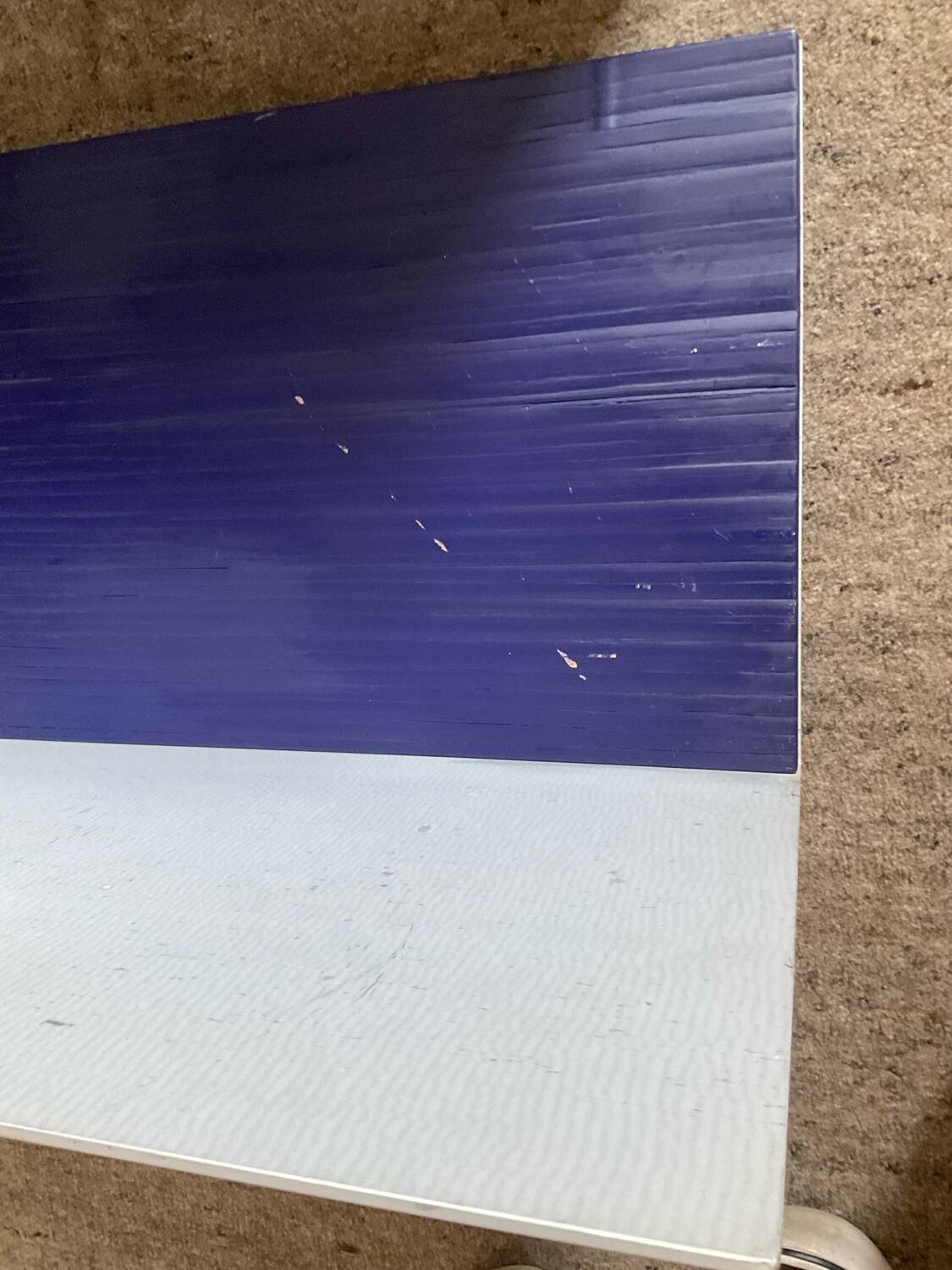 Pair of contemporary shelves in aluminum and stained wood