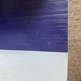 Pair of contemporary shelves in aluminum and stained wood