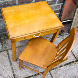 Old children's table and chair