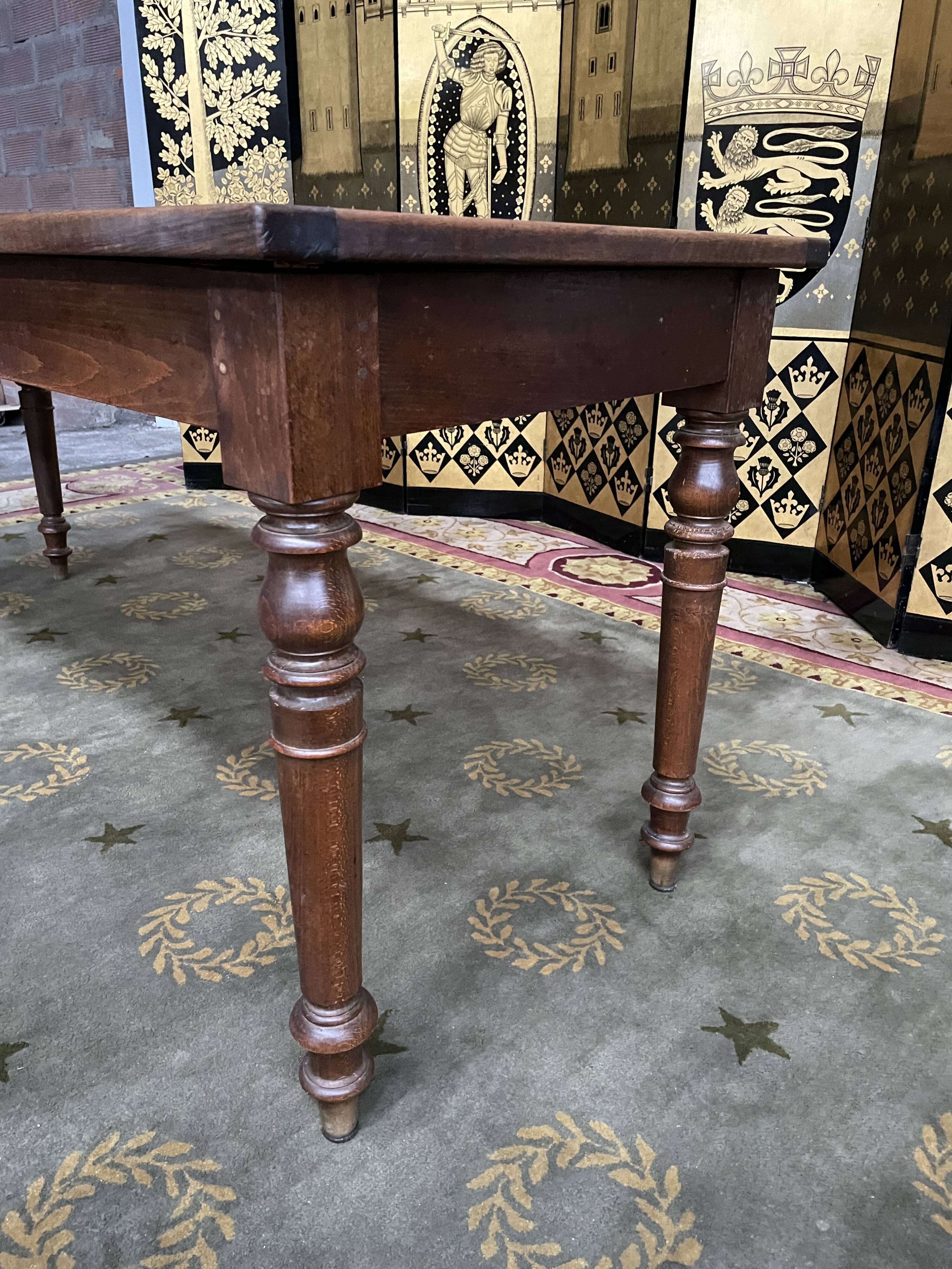 Louis Philippe marble farmhouse loom table