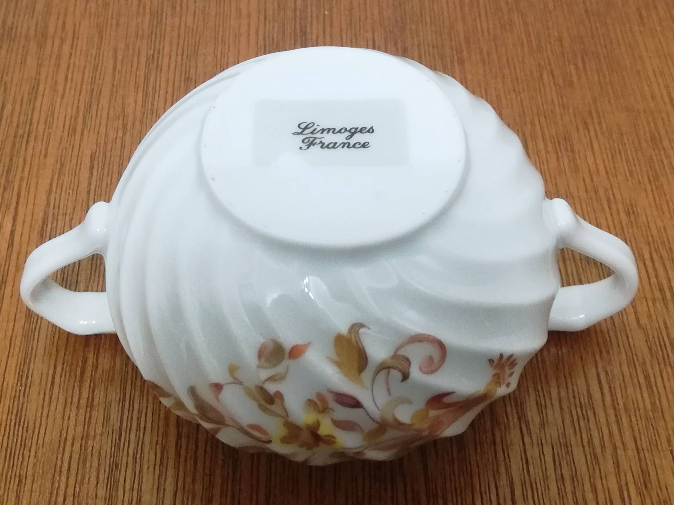 Limoges earthenware sugar bowl