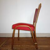 4 chairs "bow wood" by Hugues Steiner 50