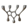 Vintage aluminium cast iron candlestick