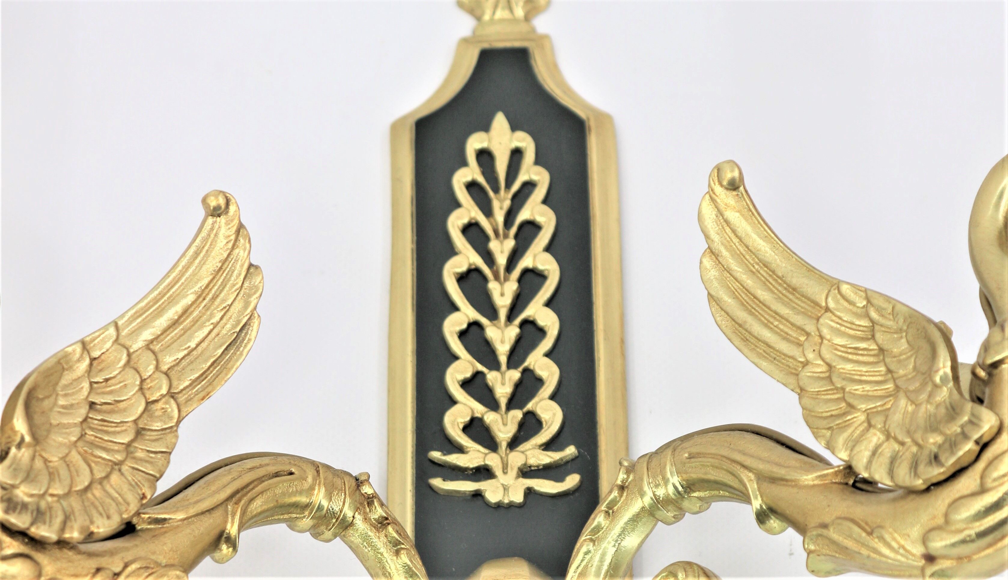 Pair of empire-style bronze wall light