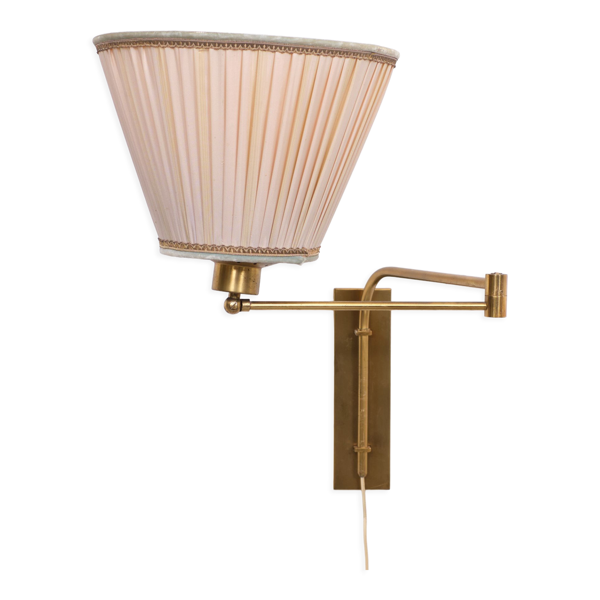 Brass harmonica scissor wall lamp 1960s holland