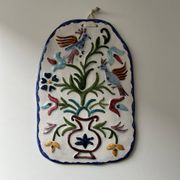 Ceramic plaque decorated with birds