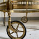 Vintage brass and glass rolling service
