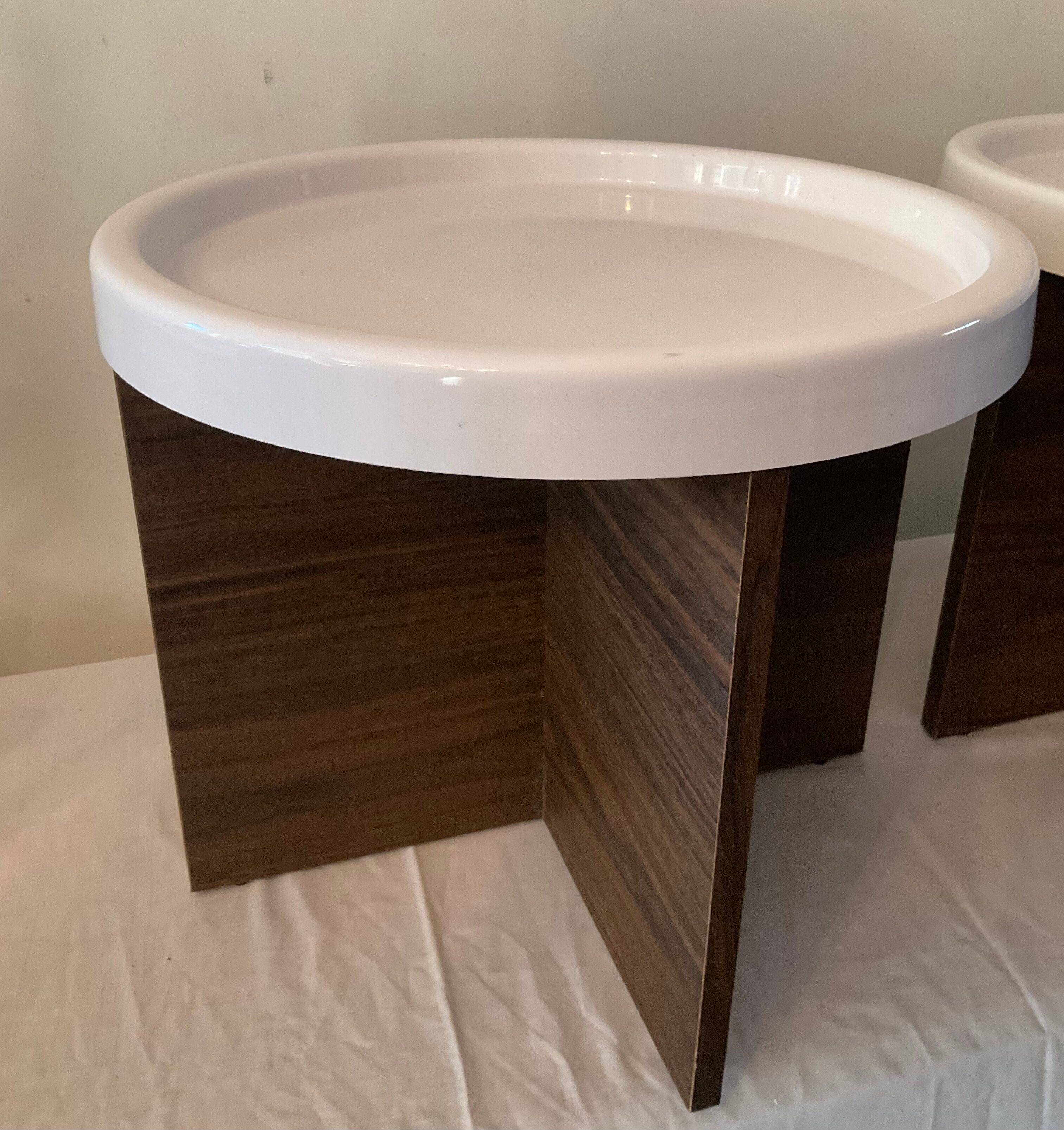 Duo of vintage coffee tables from the 70s-80s