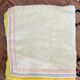 Belgian Linen Tablecloth Embroidered, Yellow Tyedie