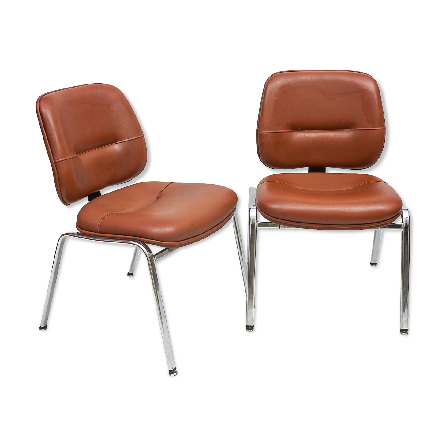 Pair of leather armchairs