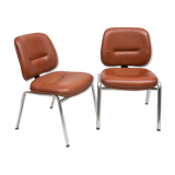 Pair of leather armchairs