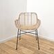 Chaise design en osier
