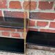 Étagère string en métal noir et doré - vintage 1960