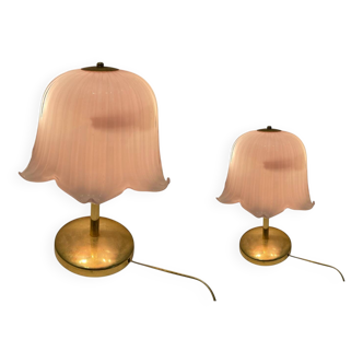 Lot de 2 lampes de table en verre de Murano PAF Studio Milan
