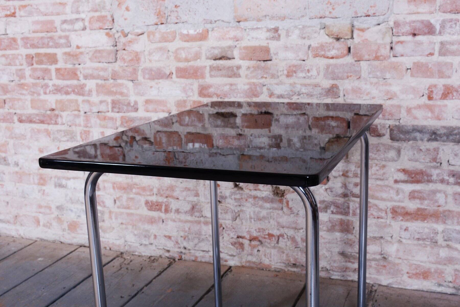 Bauhaus Table in Chrome-Plated Steel by Hynek Gottwald, 1930s
