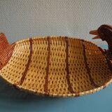 vintage wicker duck basket rattan basket