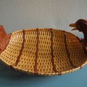 vintage wicker duck basket rattan basket