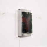 Large 1970 wall lamp in resin and glass