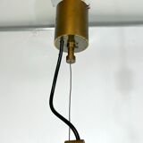 Mid-century Stilnovo brass pendant light from 50s