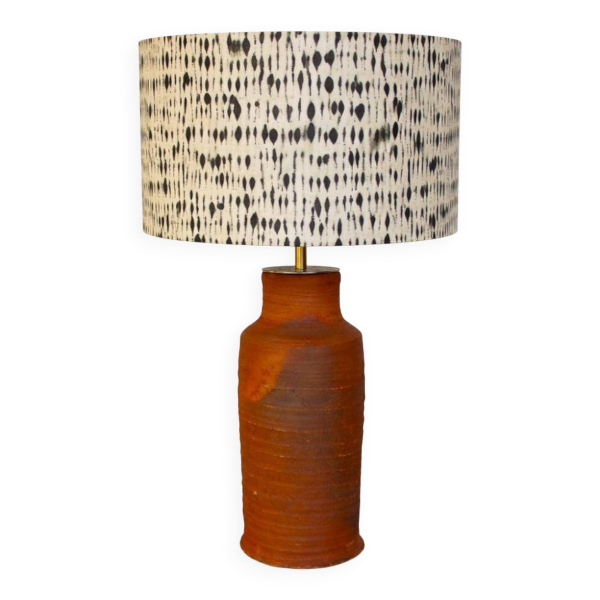 Antique terracotta base table lamp