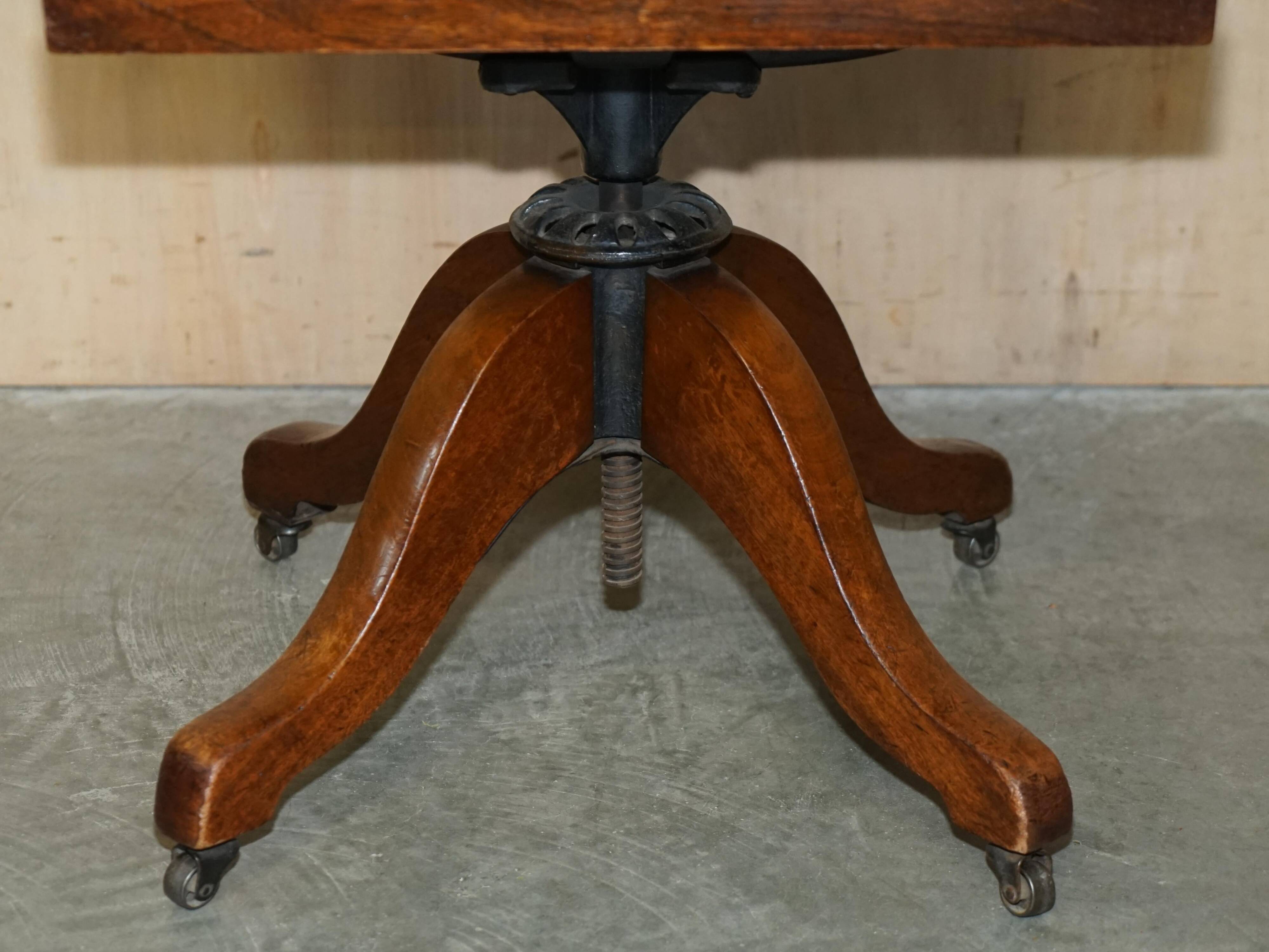 Chaise de capitaine antique George Hepplewhite 1880 cuir