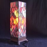 Stained glass lamp in the style of Tiffany