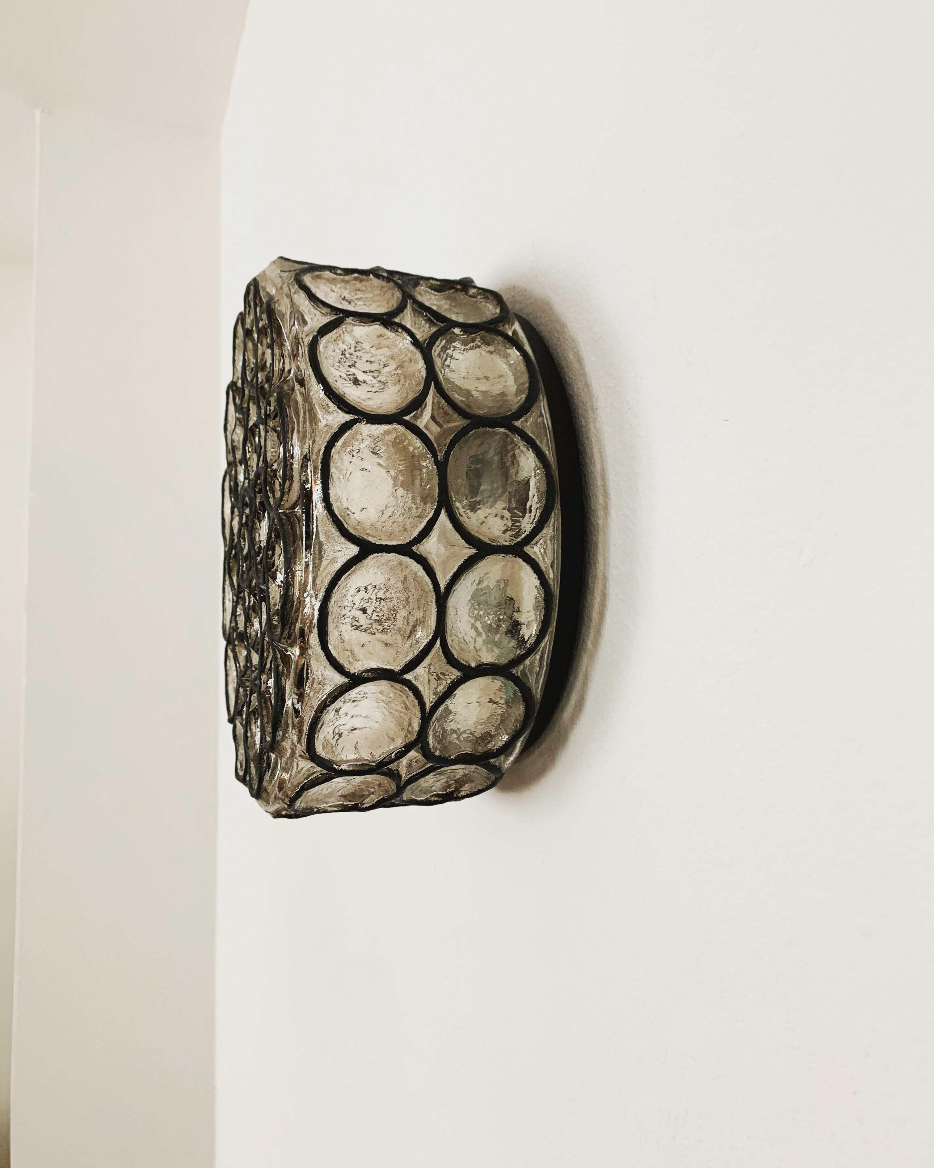 Iron ring design wall lamp from Limburg