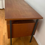 Vintage Scandinavian desk with back bookcase