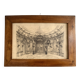 19th century Parisian salon, large original framed drawing