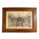 19th century Parisian salon, large original framed drawing