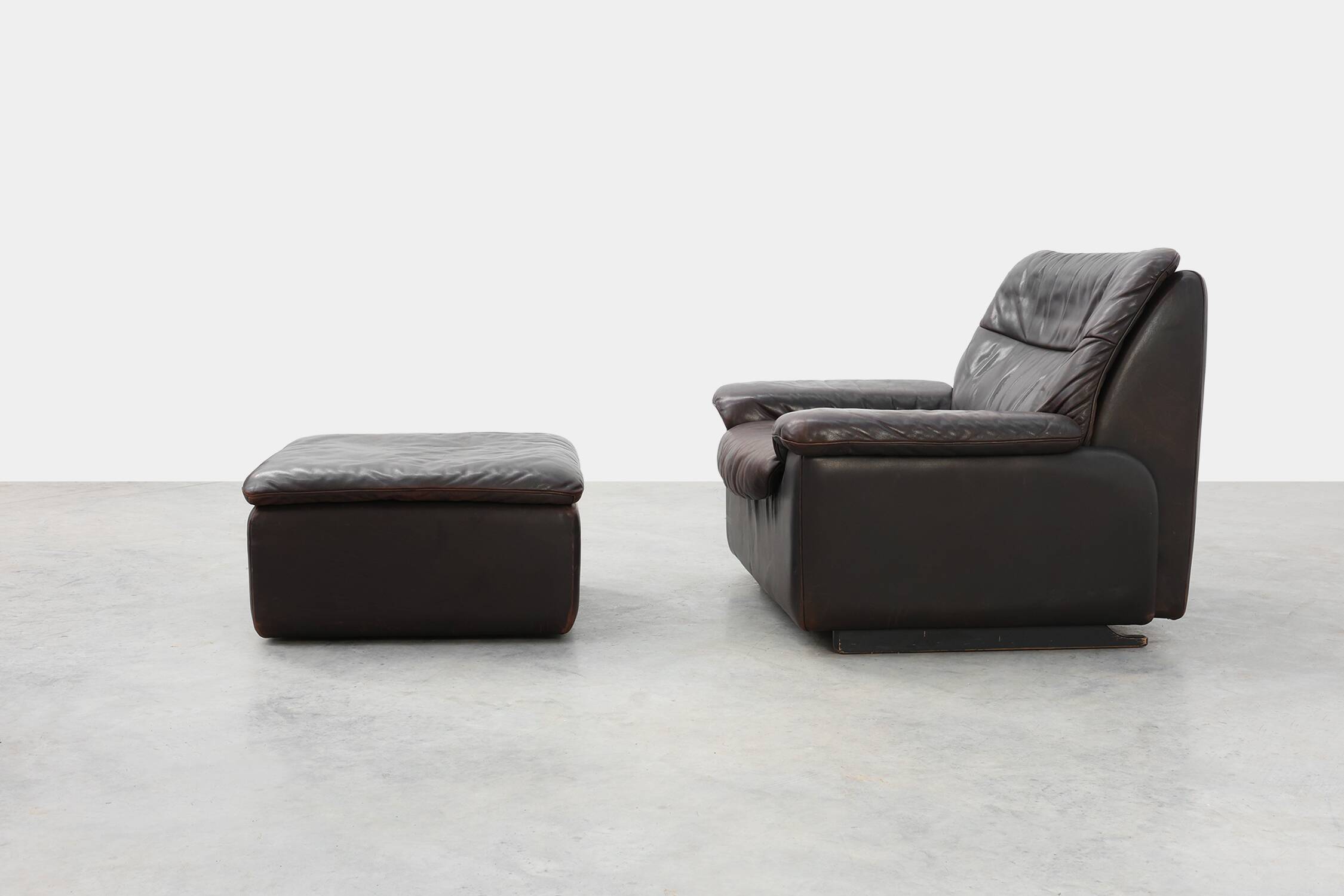 Mid-century De Sede DS‑66 brown leather Relax Chair, Switzerland 1960s