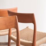 Chaises danoises en teck Mid-Century par Niels O. Møller # 77, set de 4