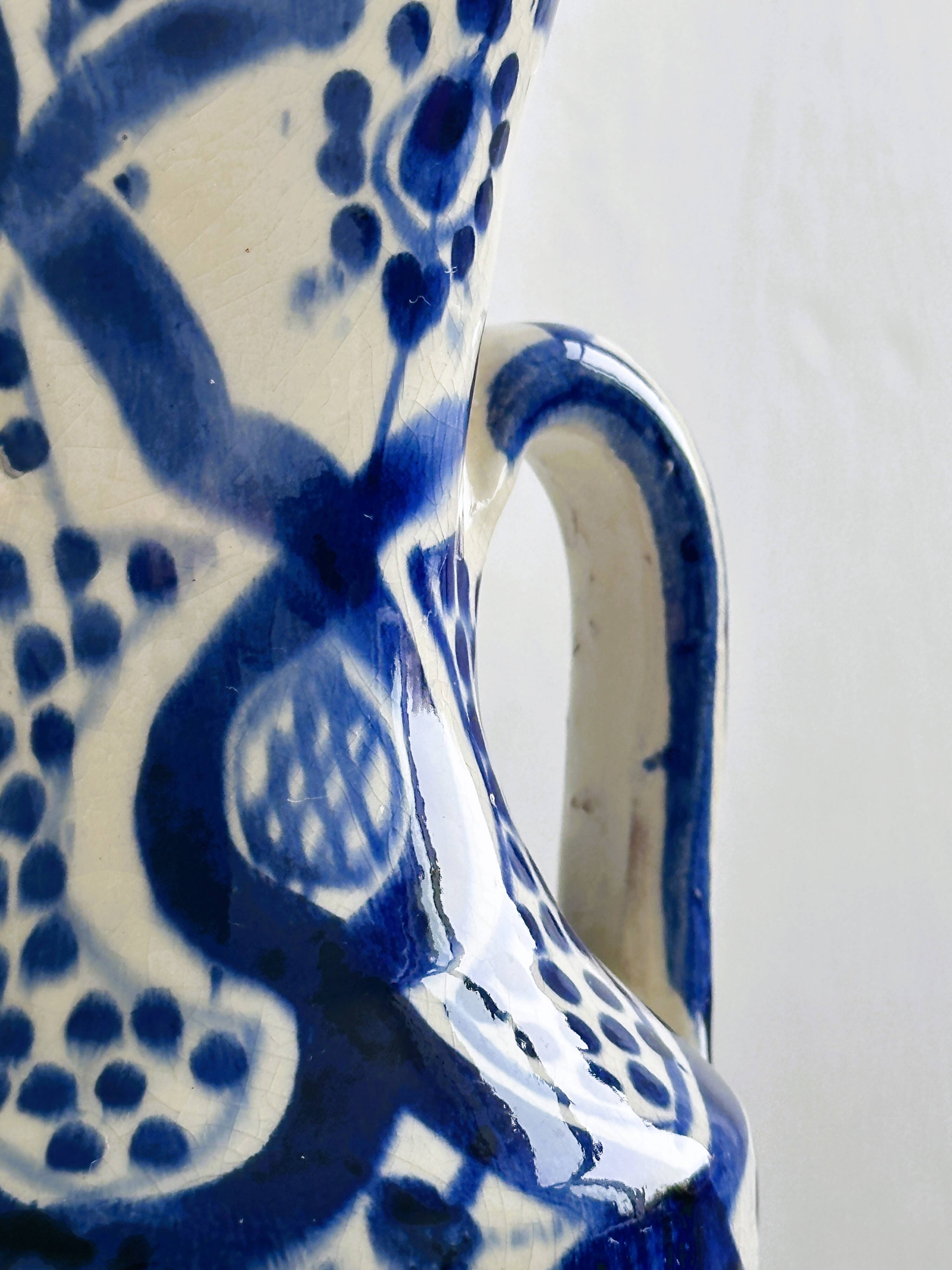 Hand painted North African style vase.