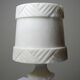 White sculpted alabaster night light, classic style, circa 1950-1970.